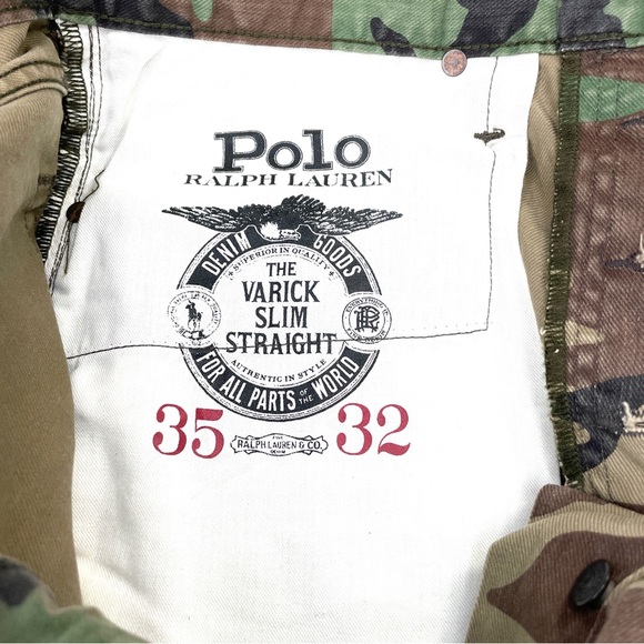 Polo Ralph Lauren Varick Slim Camo Jeans 35x32 - Picture 8 of 11